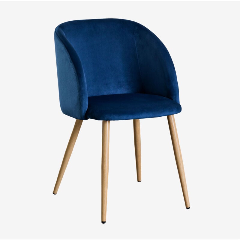 

PACK 4 Sillas de Comedor en Terciopelo con Reposabrazos Kana SKLUM - Azul Marino Azul Marino