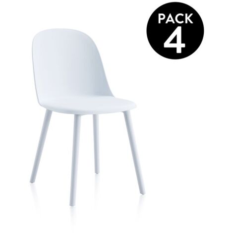 Pack 4 sillas de comedor Sabra Blanco 45cm (ancho) x 80,5cm (alto)