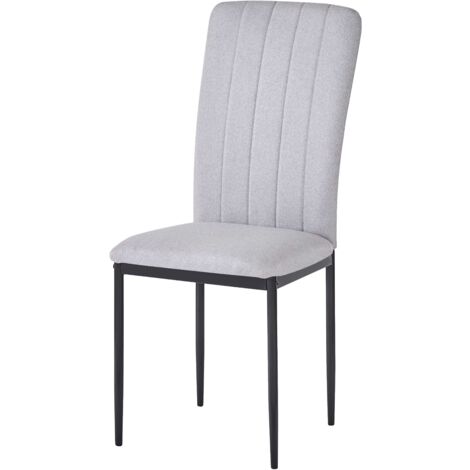 Pack 4 Sillas de Salón Comedor Trenton Cotemporáneo Color Gris Ceniza