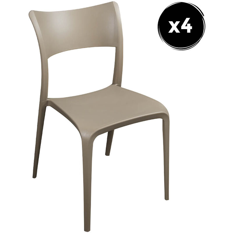 

Silla Comedor Pack de 4 Sillas de Comedor Echo Diseño Moderno 54x48x87 cm Vison