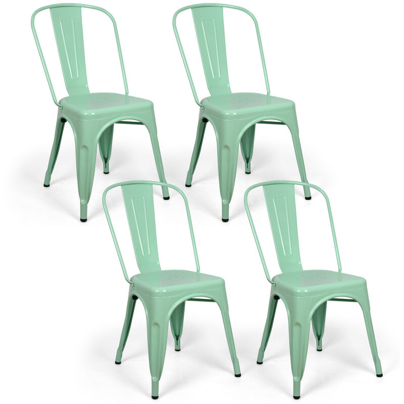 

Pack 4 sillas estilo industrial Tulio. Verde menta. 46X52x85 cm.