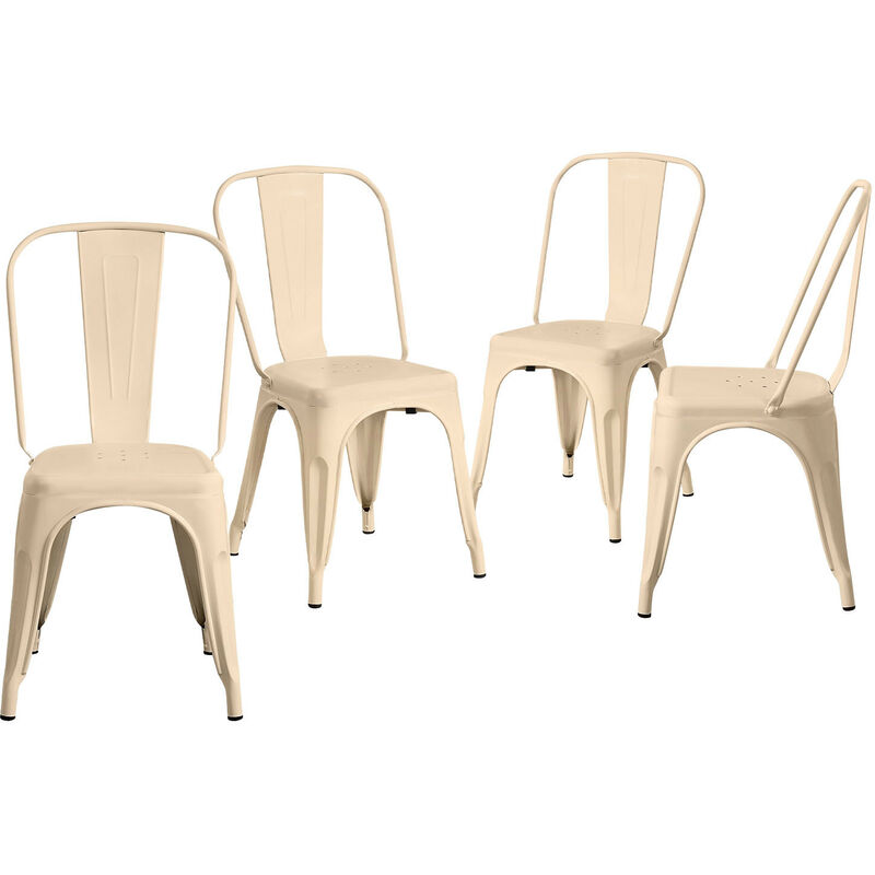 

Pack 4 Sillas Industriales Strong 44x43x84cm Thinia Home Color - Beige