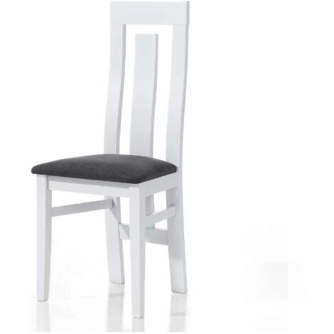 Pack 4 sillas Jero en madera de haya color blanco. 106 cm(alto), 41 cm(ancho), 44 cm(fondo)