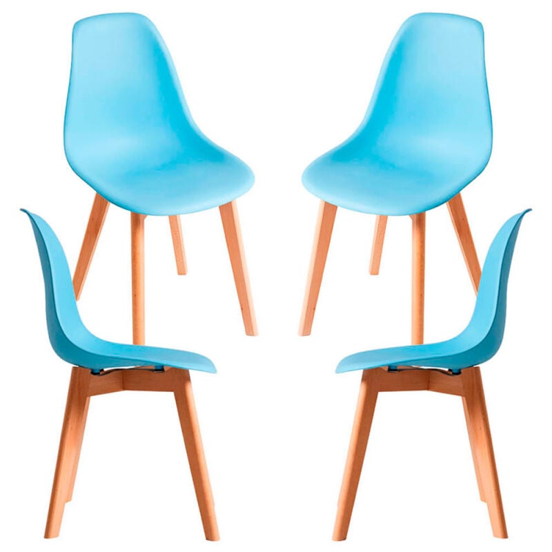 

Packs Sillas Comedor - Pack 4 Sillas Kelen - Azul claro
