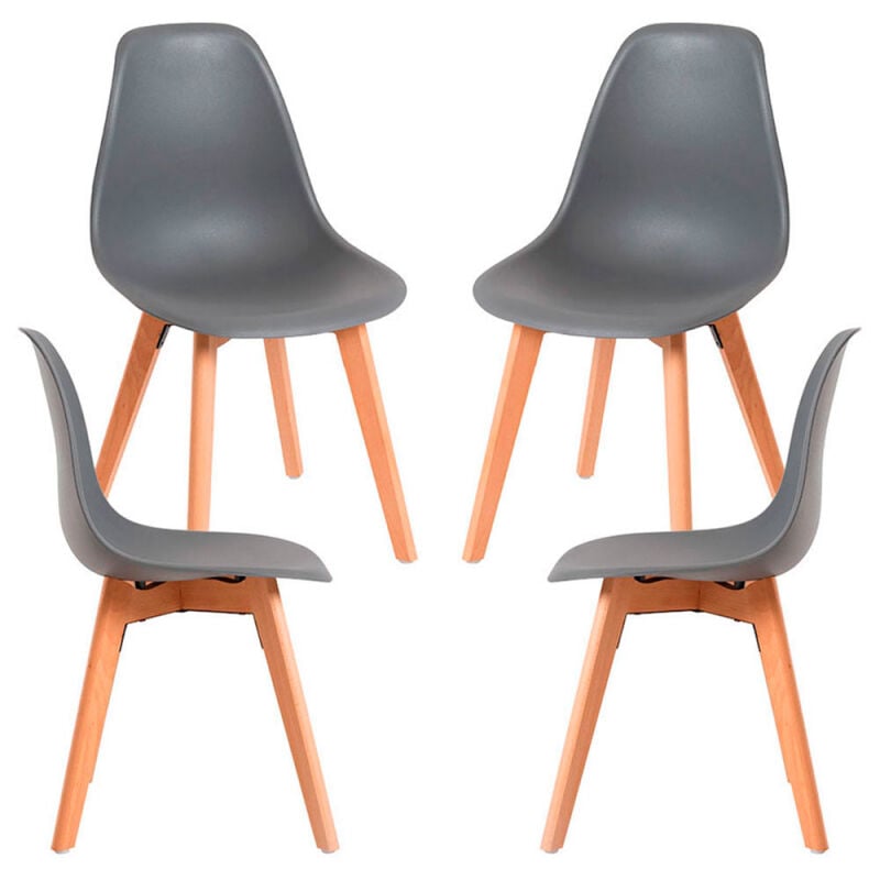 

Packs Sillas Comedor - Pack 4 Sillas Kelen - Gris oscuro