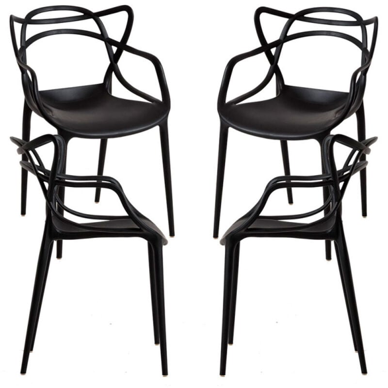 

Packs Sillas Jardín - Pack 4 Sillas Korme - Negro