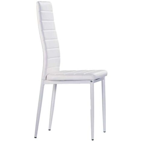 Pack 4 sillas Noa en acabado blanco, 96cm(alto) 41cm(ancho) 52cm(largo)