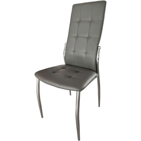Pack 4 Sillas Salón Comedor Laci Estilo Moderno en Color Gris 101x51x45 cm