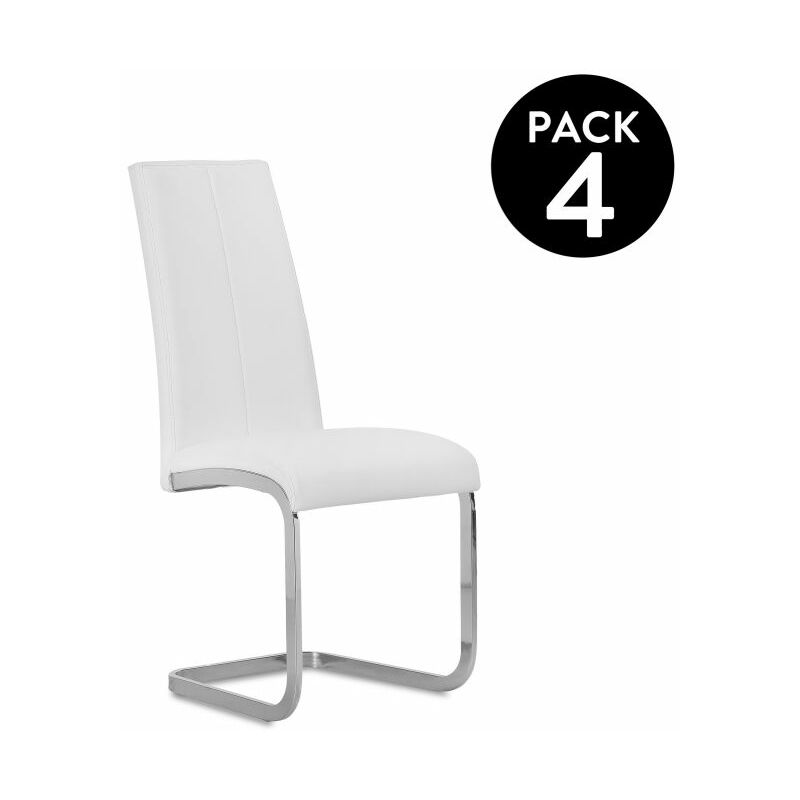 

Abecedario - Pack 4 sillas Smile Símil PielBlanco