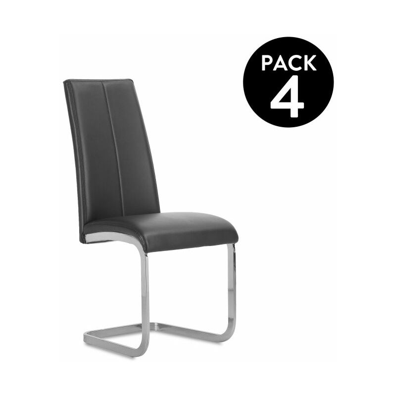 

Abecedario - Pack 4 sillas Smile Símil PielNegro