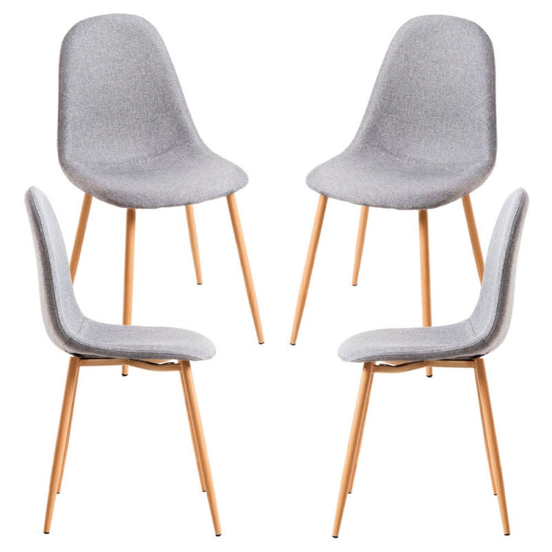 

Packs Sillas Comedor - Pack 4 Sillas Teok Tela - Gris claro