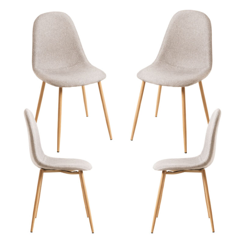 

Packs Sillas Comedor - Pack 4 Sillas Teok Tela - Beige