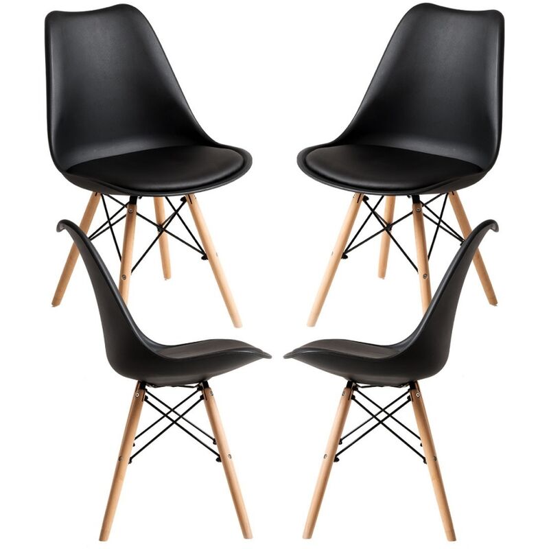 

Packs Sillas Comedor - Pack 4 Sillas Tilsen - Negro