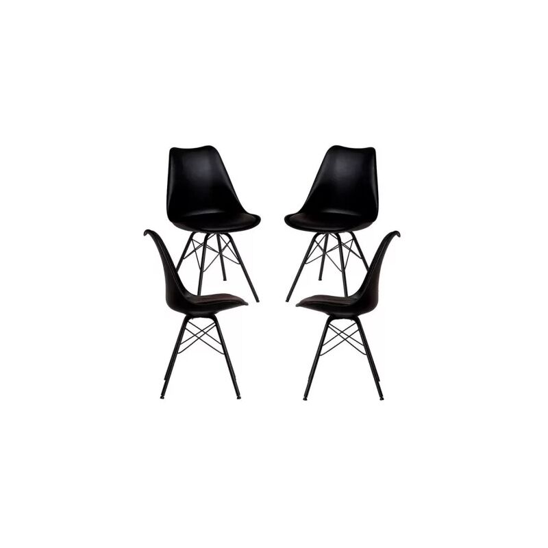 

Packs Sillas Comedor - Pack 4 Sillas Tilsen Metalizadas - Negro