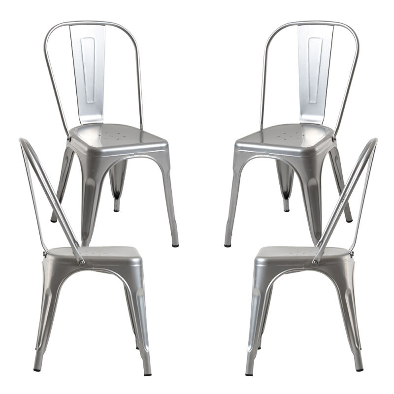 

Regalos Miguel - Packs Sillas Comedor - Pack 4 Sillas Torix - Gris metalizado