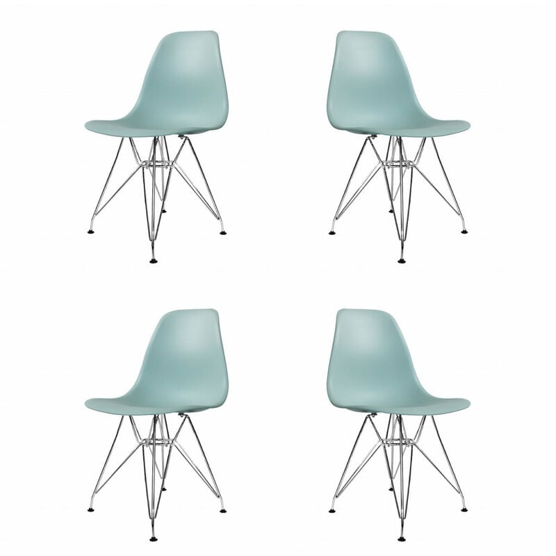 

Pack 4 Sillas Tower Chrome Agu Ancho: 47 Cm X Largo: 52 Cm X Alto: 82 Cm. Altura