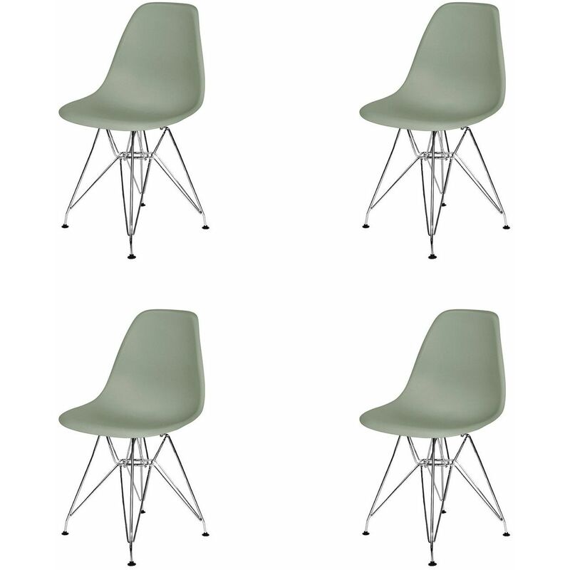 

Pack 4 Sillas Tower Chrome Ver Ancho: 47 Cm X Largo: 52 Cm X Alto: 82 Cm. Altura