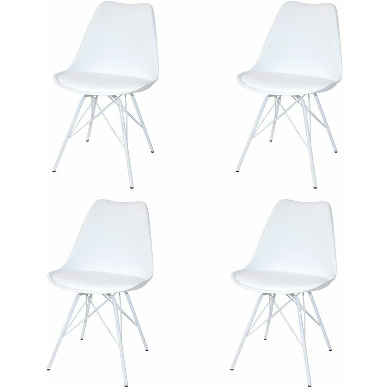 

Pack 4 Sillas Tower Métal Bla Ancho: 49 Cm X Largo: 50 Cm X Alto: 83 Cm