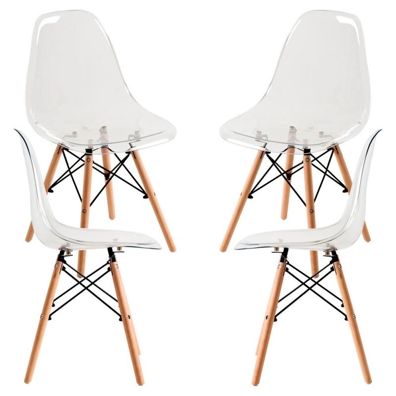 

Packs Sillas Comedor - Pack 4 Sillas Tower Transparentes - Transparente