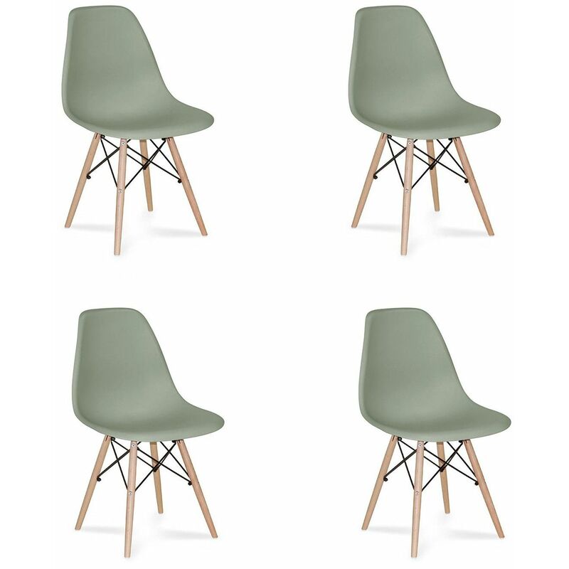 

Pack 4 Sillas Tower Wood Verde Ancho: 46,5 Cm X Largo: 42 Cm X Alto: 81 Cm | Altu