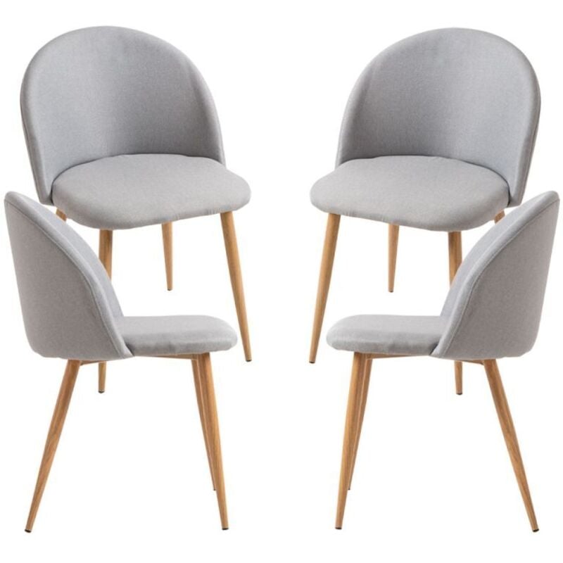 

Packs Sillas Comedor - Pack 4 Sillas Vint Tela - Gris claro