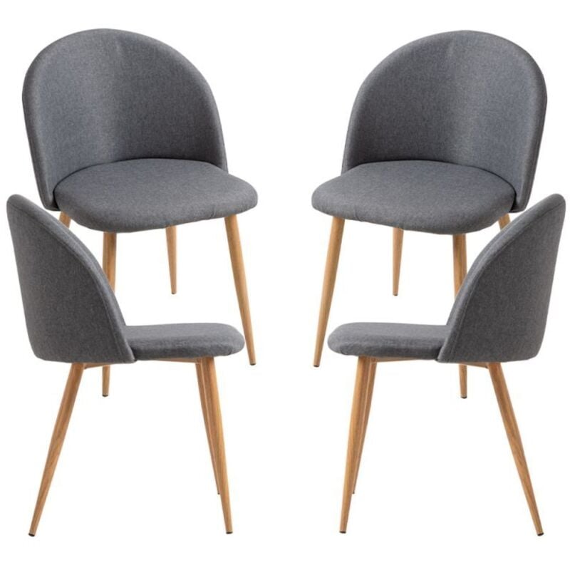 

Packs Sillas Comedor - Pack 4 Sillas Vint Tela - Gris oscuro
