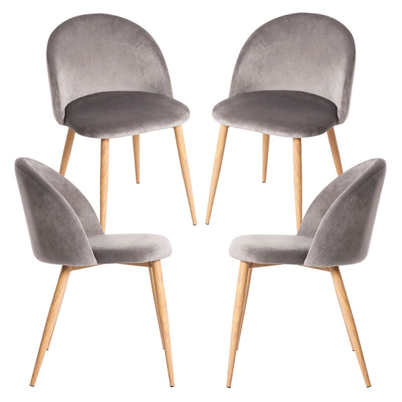 

Packs Sillas Comedor - Pack 4 Sillas Vint Terciopelo - Gris
