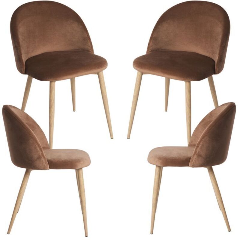 

Packs Sillas Comedor - Pack 4 Sillas Vint Terciopelo - Marrón arena