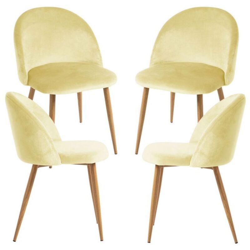 

Packs Sillas Comedor - Pack 4 Sillas Vint Terciopelo - Amarillo dorado