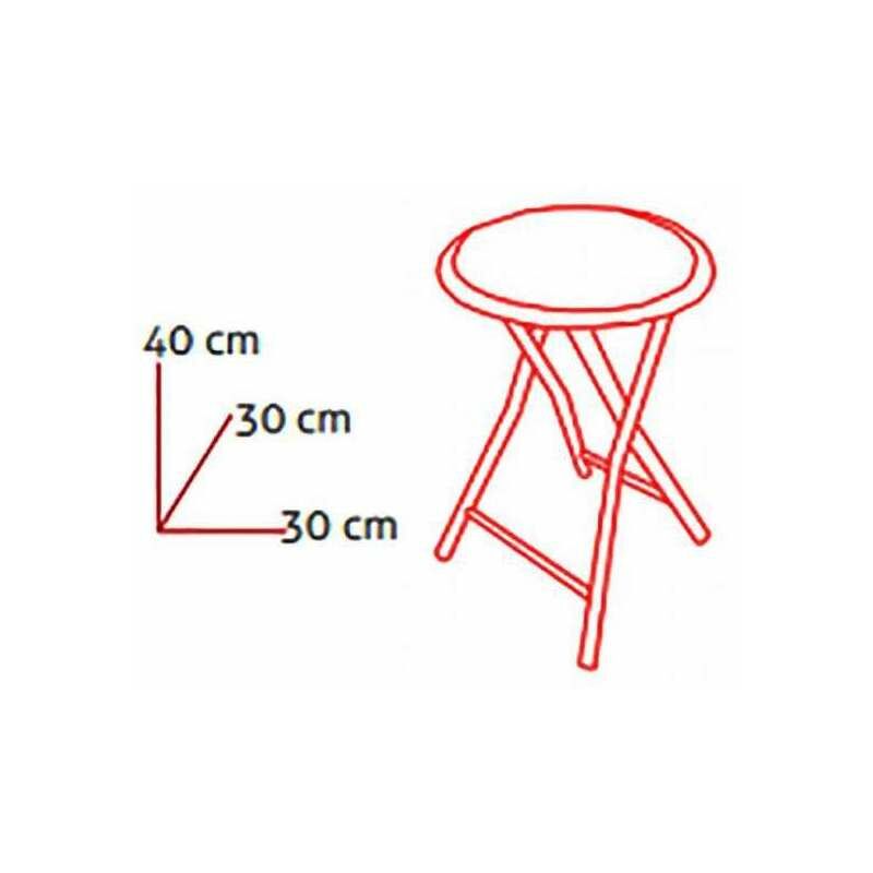 

Kitcloset - Pack 4 unidades taburetes plegables en varios colores 40 cm(alto)30 cm(ancho)30 cm(largo) Color NEW YORK