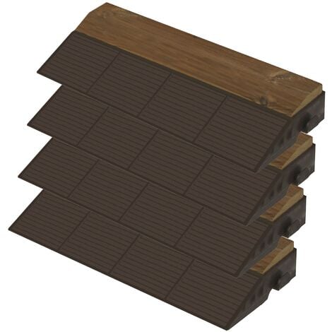Pack 4 x 39x19,5x6 cm finition de finition en bois, achevement Combi-bois - bois