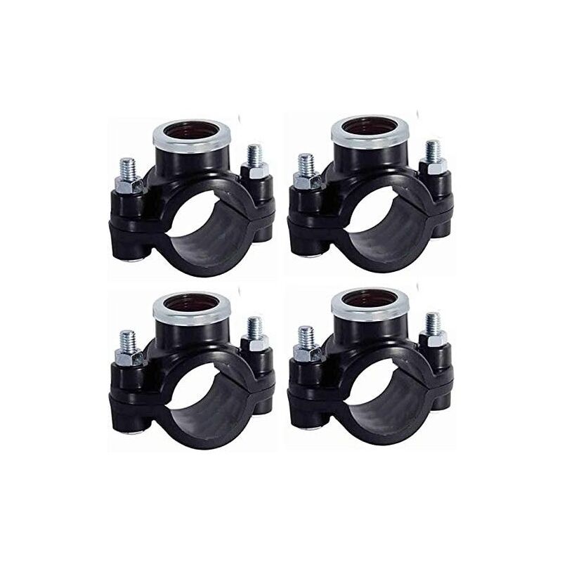 Lot de 4 Collier de prise en charge 63mm x 1/2''. Utilisé pour l'installation d'irrigation, tels que des arroseurs, des tuyères