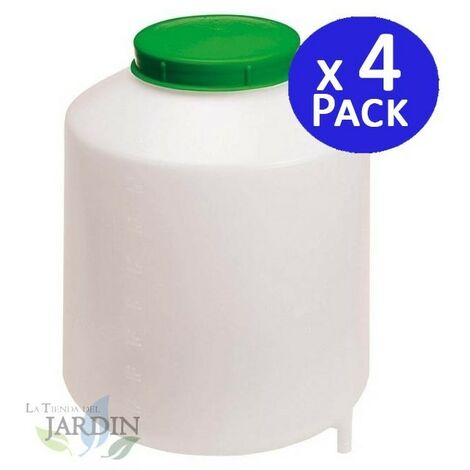 Pack 4 x Depósito con filtro 8 litros, 22x22x18 cm