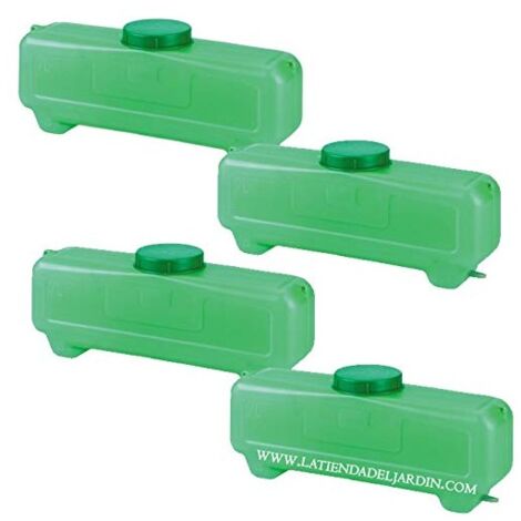 Pack 4 x Depósito de agua 7 litros con filtro, 47x11x18 cm