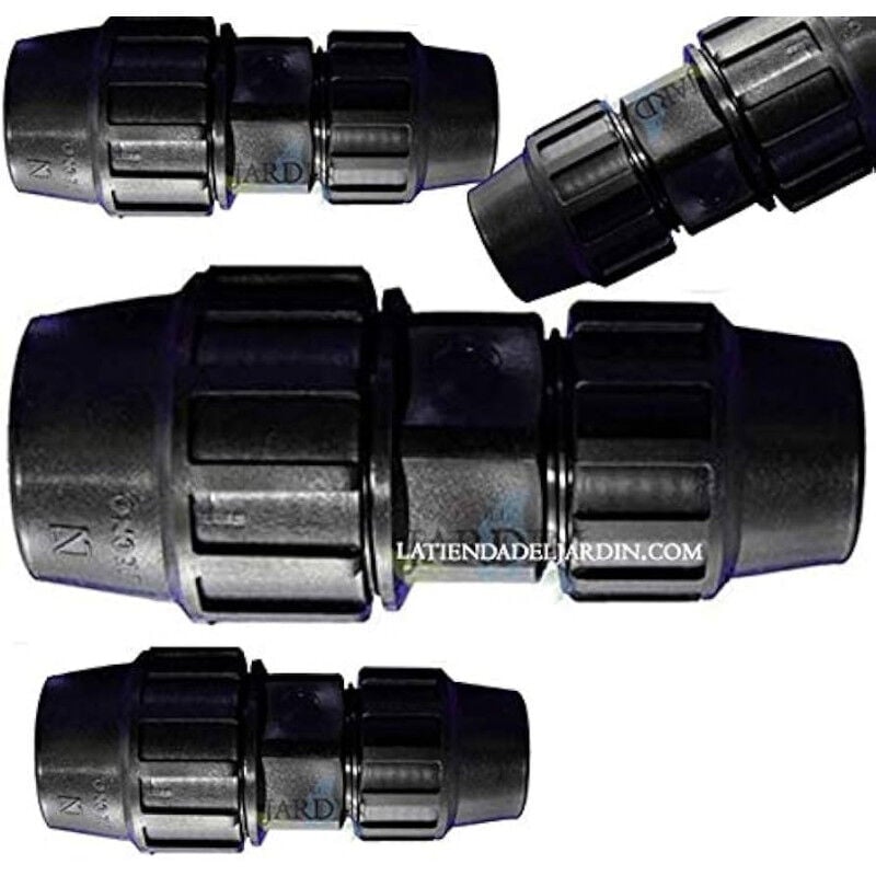 Lot de 4 Manchon compression réduit 40 x 32mm. Produit en plastique pe pour tuyau d'eau 40 et 32mm