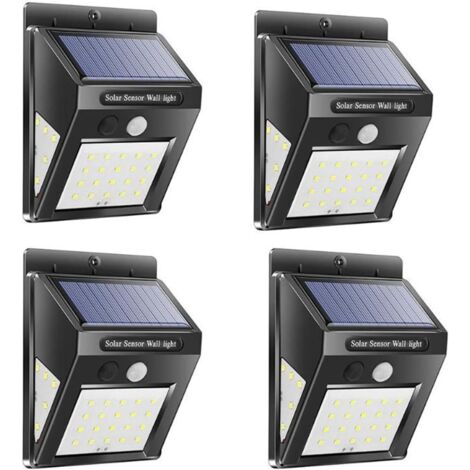 Pack 40 LED Solar Lights Outdoor Waterproof 3 Modes PIR Motion Sensor Solar Powered Lights for Garden