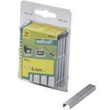 PACK 4000 GRAPAS DE LOMO ANCHO 6mm. TIPO 053. 7016000 WOLFCRAFT