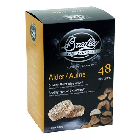 Pack 48 Bisquettes de fumage Bradley Smoker - Aulne
