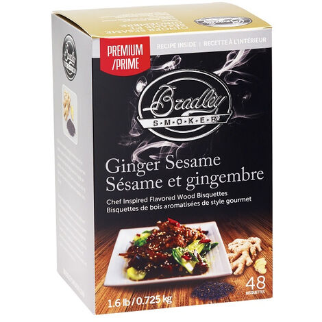 Pack 48 Bisquettes de fumage Bradley Smoker - Gingembre Sésame