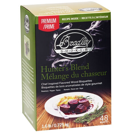 Pack 48 Bisquettes de fumage Bradley Smoker - Mélange Chasseurs