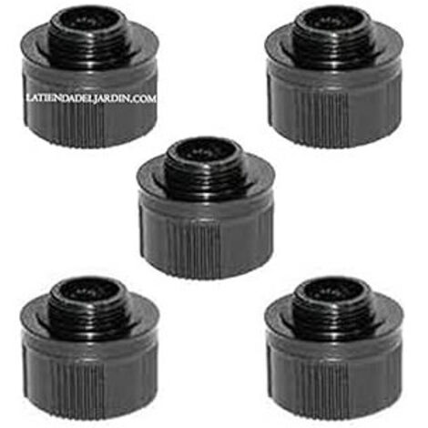Pack 5 Adaptador 1/2'' Hembra para Toberas Riego. Rosca Superior para Toberas y Aspersores Rain Bird, Hunter, KRain