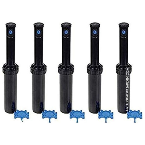 Pack 5 Aspersor de Riego Rain Bird 3504-PC 1/2''  Alcance 4,60 a 10,70 m  Aspersor de Turbina ajustable 3500 3504 Rain Bird