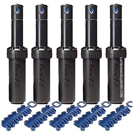 Pack 5 Aspersor de Riego Rain Bird 5004-PLUS 3/4''  Alcance 7,6 a 15,2 m  Aspersor Turbina ajustable 5000 5004 Plus Rain Bird