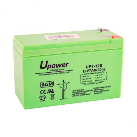Pack 5 Baterías U-Power AGM 12V 7Ah