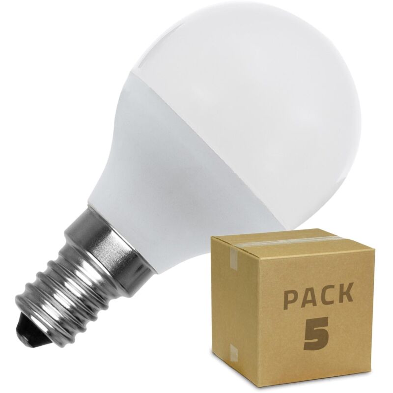 

Pack Bombillas LED E14 Casquillo Fino G45 5W (5 un) Blanco Frío 6000K - 6500K . - Blanco Frío 6000K - 6500K