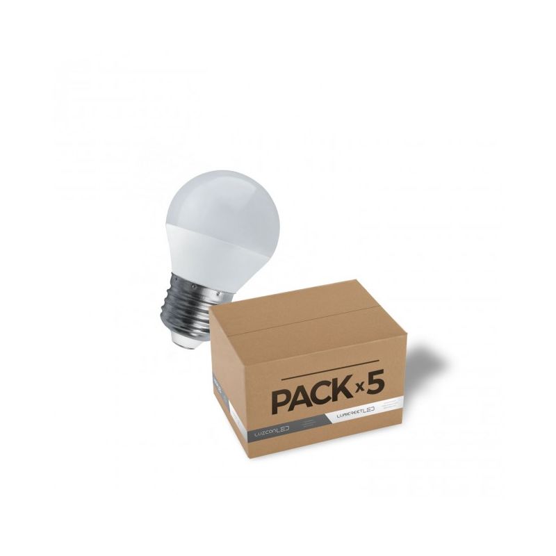 

Pack 5 bombillas LED E27 4W 4000K A45 - ENVÍO DESDE ESPAÑA - Luzconled