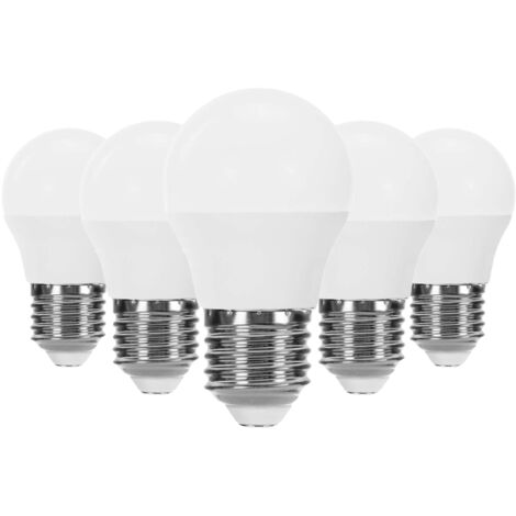 Pack 5 Bombillas LED Esférica E27 6W Equi.40W 470lm 15000H Primer Leader