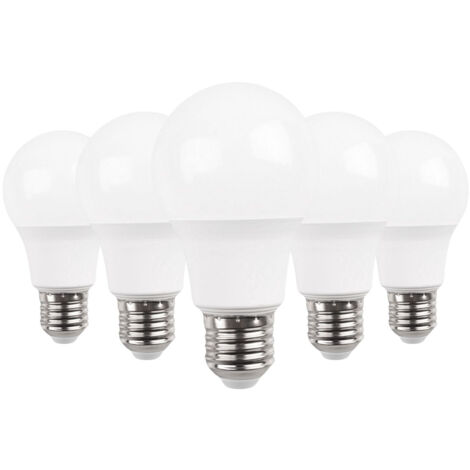 Pack 5 Bombillas LED Estándar E27 9W Equi.60W 806lm 4000K 15000H Primer Leader
