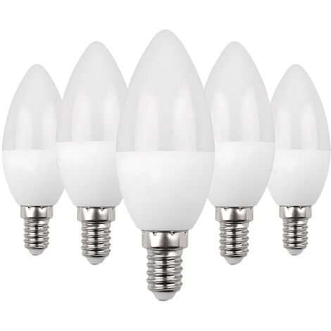 Pack 5 Bombillas LED Vela E14 6W Equi.40W 470lm 15000H Primer Leader