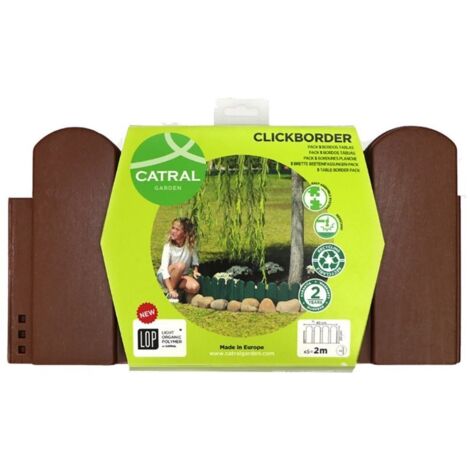 PACK 5 BORDOS TABLA ECOLOGICO CLICKBORDER MARRON 40X20 CM